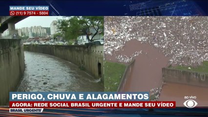 Estado de atenção para alagamento na cidade de São Paulo