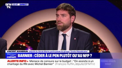 Vincent Jeanbrun (député "Droite républicaine"): "Il faut donner à Michel Barnier et à son gouvernement une chance d'essayer de démarrer l'année suivante"