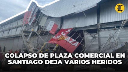 Colapso de plaza comercial en Santiago deja varios heridos