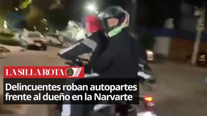 Delincuentes roban autopartes frente al dueño en la Narvarte