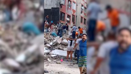 Un edificio residencial se desploma en Barranquilla