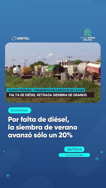 Por falta de diésel, la siembra de verano avanzó sólo un 20%
