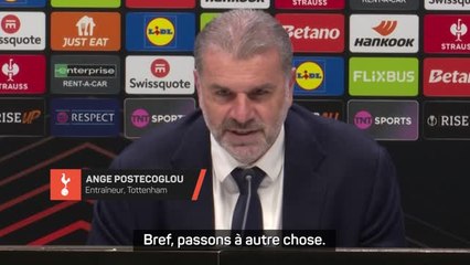 Tottenham - Postecoglou agacé par une question sur les coups de pied arrêtés