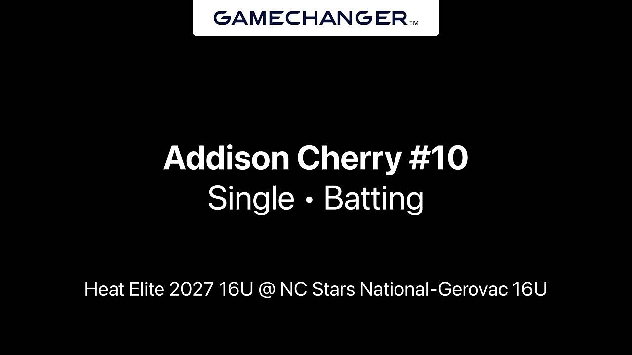 Addison Cherry Single @ NC Stars National-Gerovac 16U