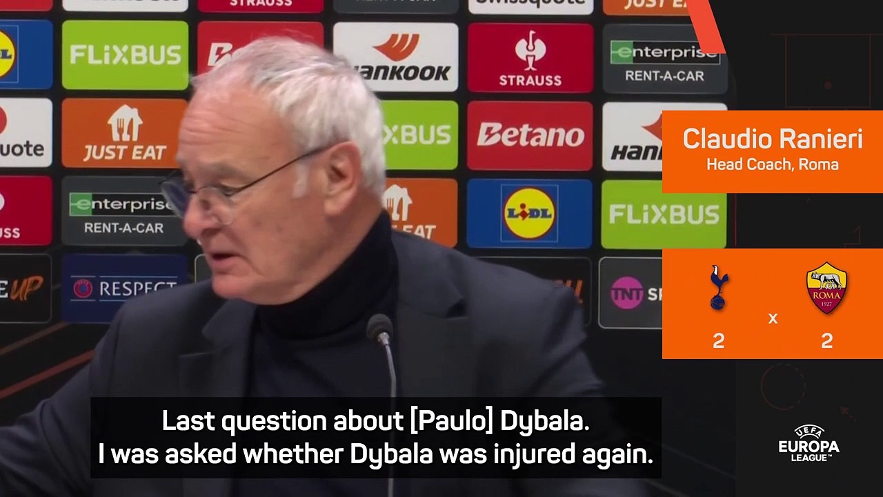 Ranieiri agitated with questions about subbing Dybala