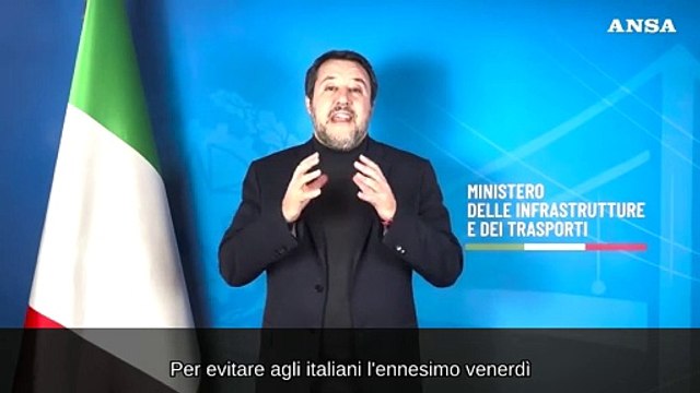 Salvini: Venerdi' lo sciopero sara' ridotto a quattro ore