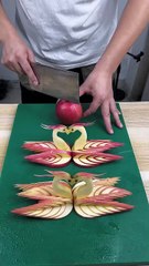 Memotong buah apel yang kreatif