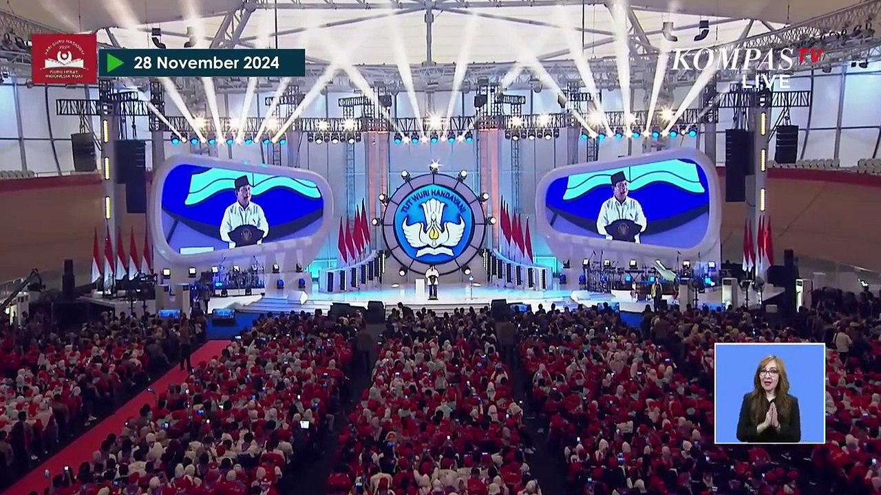 [FULL] Pidato Presiden Prabowo Subianto Umumkan Kenaikan Gaji Guru di Puncak Hari Guru Nasional