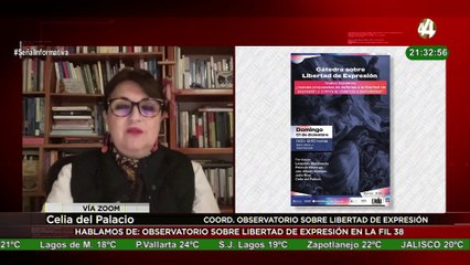 Celia del Palacio habla sobre la Cátedra sobre Libertad de Expresión
