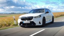 The all-new BMW M5 Touring in Alpine White Driving Video