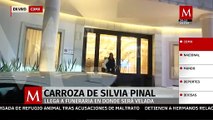 Restos de Silvia Pinal llegan a la casa funeraria de El Pedregal