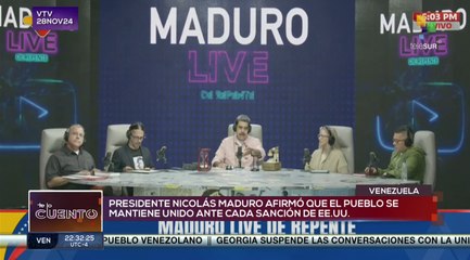 Te Lo Cuento 28-11: Pdte. Maduro afirmó que, ante sanciones de EE.UU. el país estará en unión