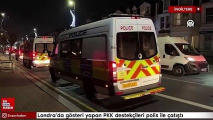 PKK yandaşları Londra'da polise saldırdı