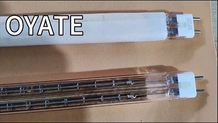 6100w 400v Type M short wave gold reflected twin tube halogen heat lamps industrial IR lamp with pins