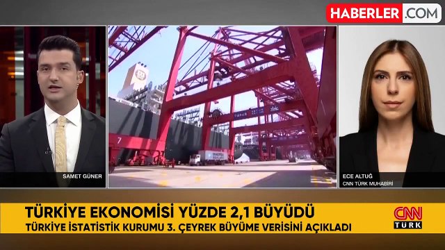 Türkiye ekonomisi yılın 3. çeyreğinde yüzde 2.1 büyüdü