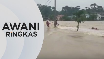 AWANI Ringkas: Terpaksa berpaut pada dahan, dihanyut arus banjir