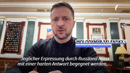 Selenskyj fordert "harte Antwort" auf Putins neuen Drohungen