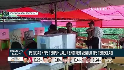 Perjuangan Petugas KPPS Tempuh Jalur Ekstrem Menuju TPS Terpencil di Kabupaten Bone Bolango