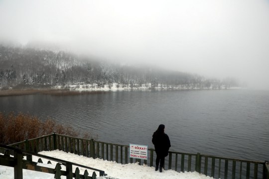 Abant Gölü Milli Parkı'nın beyaz güzelliği