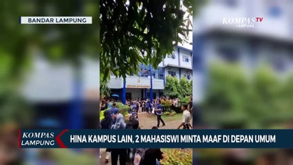 Buntut Hina Fasilitas Kampus Lain, 2 Mahasiswi UBL Minta Maaf Didepan Umum