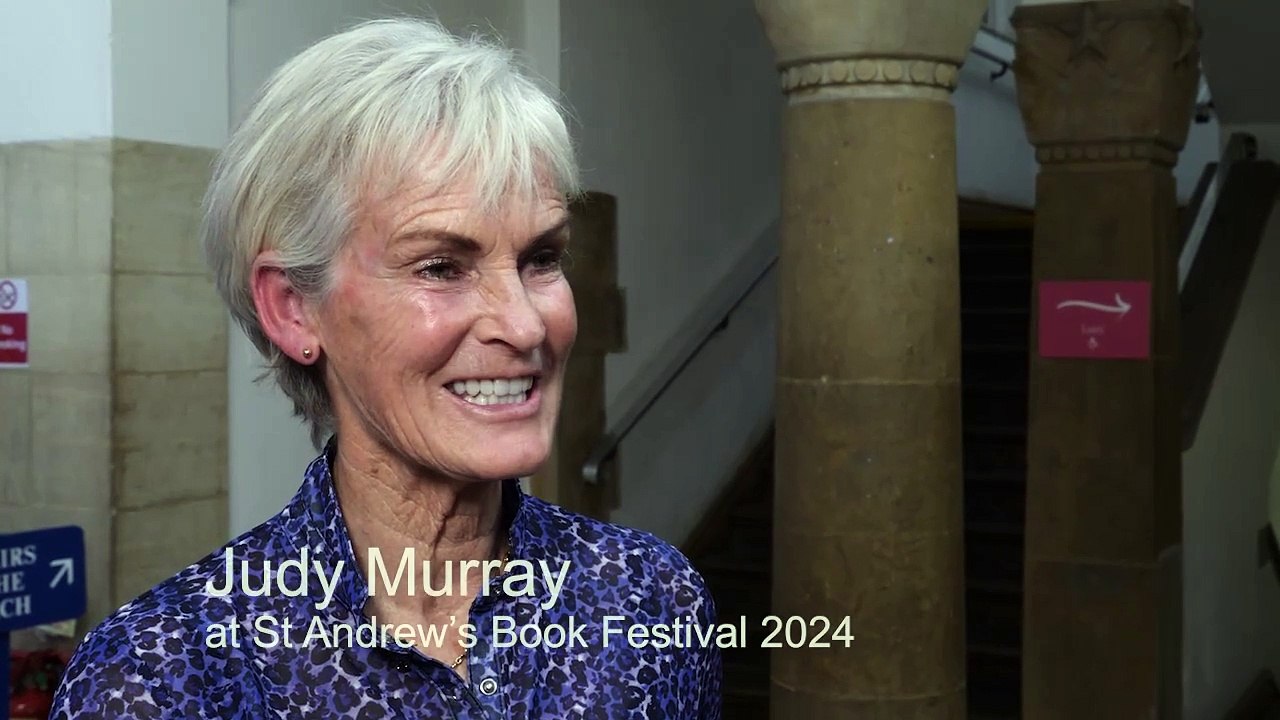 Judy Murray speaking at the St Andrews Book Festival