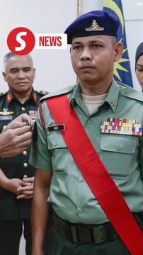 Army sergeant receives honors for saving drowning teenagers at Puncak Alam