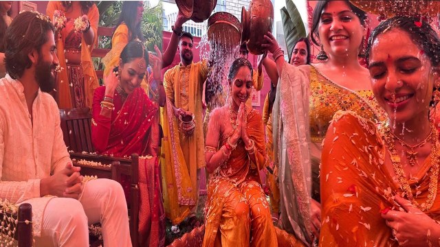 Naga Chaitanya-Sobhita Wedding: Sobhita को लगी Naga Chaitanya के नाम की हल्दी, Viral हुई photos