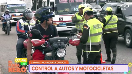 Tránsito realiza controles de licencia de conducir y casco
