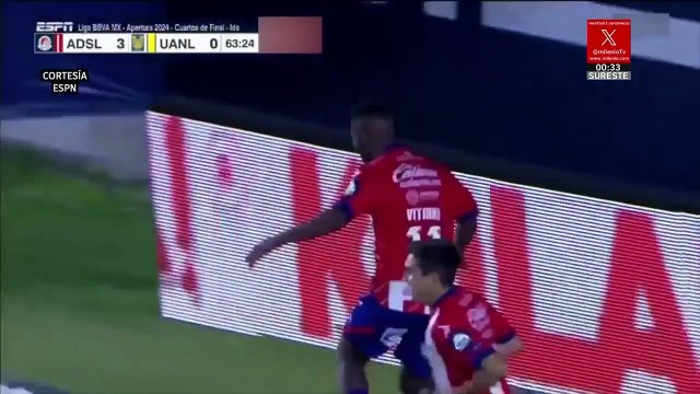 Atlético de San Luis derrota a Tigres en la ida de los cuartos de final del Apertura 2024