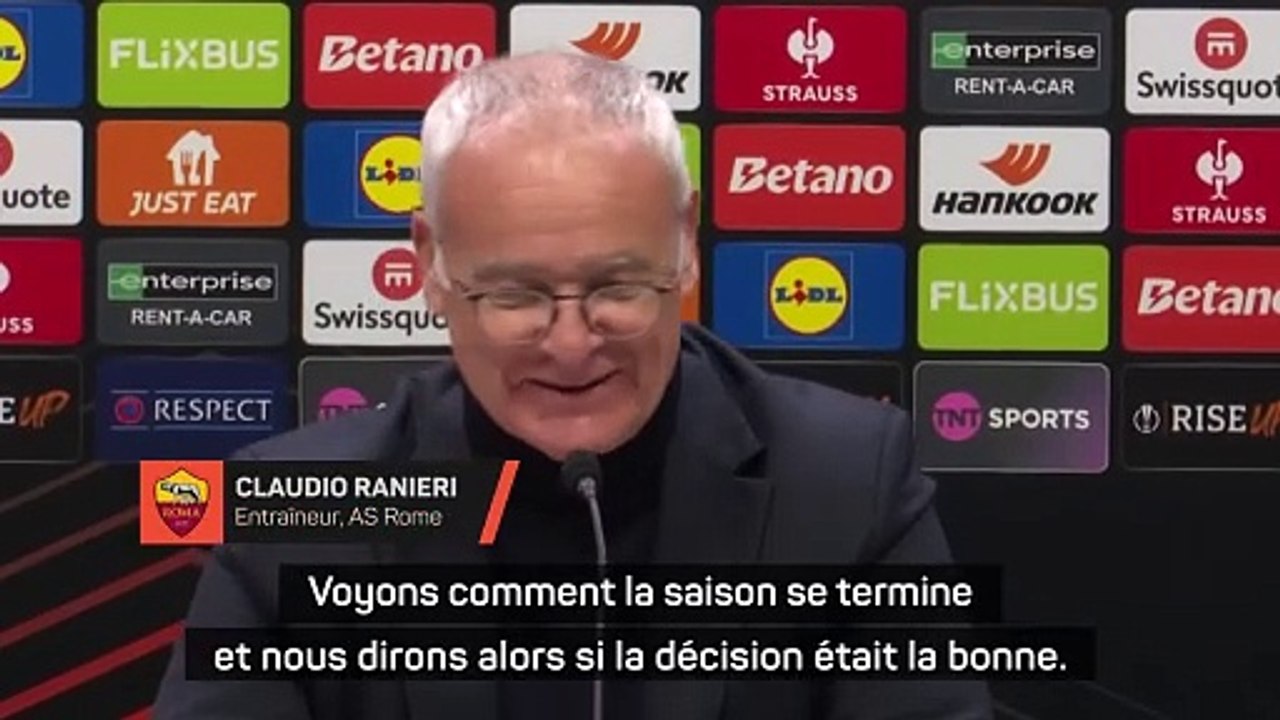 Ranieri : "J'étais désolé de revenir parce que cela voulait dire que le club avait besoin de moi"