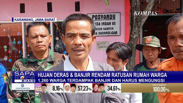 Banjir Setinggi 2 Meter Rendam 318 Rumah di Karawang