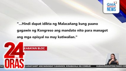 MAKABAYAN Bloc, itutuloy ang paghahain ng impeachment complaint vs VP Duterte | 24 Oras