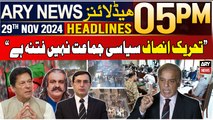 ARY News 5 PM Headlines | 29th Nov 2024 | PM Shehbaz's Criticizes PTI