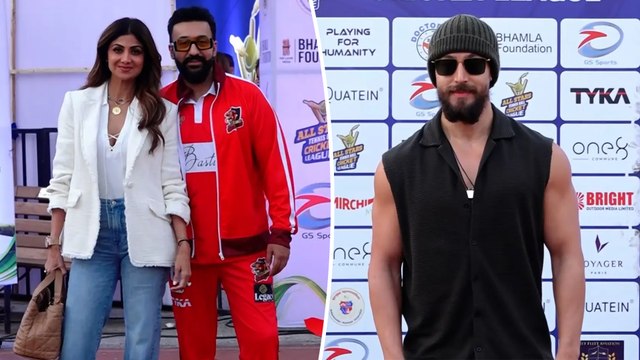 Shilpa Shetty- Raj Kundra & Tiger Shroff Spotted In Bandra For ASTCL Match