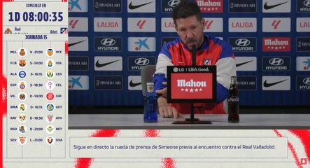 Simeone, rueda de prensa previa al Valladolid vs. Atlético de Madrid