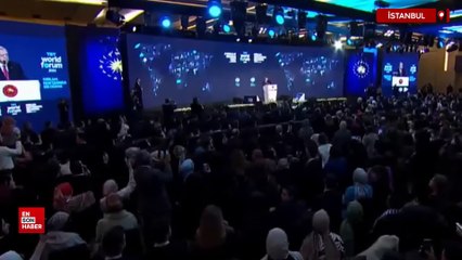 Cumhurbaşkanı Erdoğan'ın konuşması esnasında Gazze provokasyonu