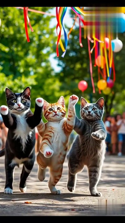 Cat group dance
