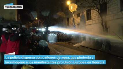 NO USAR | La policía dispersa a manifestantes pro UE en Tbilisi