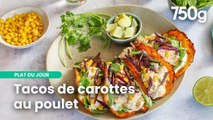 Les tacos de carottes au poulet : Idéal pour faire manger des légumes à vos enfants | 750g