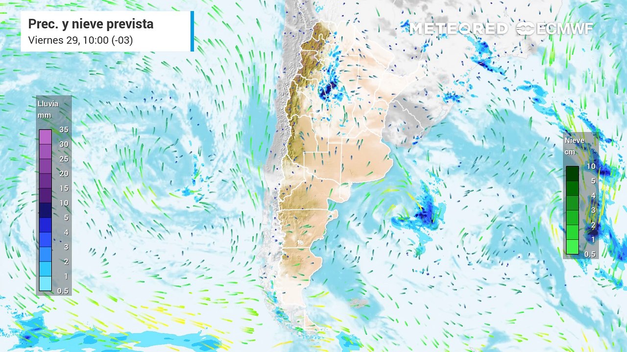 Último round de tormentas fuertes a severas este fin de semana en Argentina, antes que se retiren el calor y la humedad