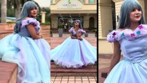 I made Cinderella Ball gown under ₹1000 ❤️  _ umbrella frock _ princess dres_Full-HD_60fps
