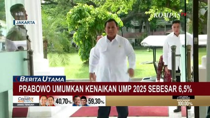 Presiden Prabowo Umumkan Kenaikan UMP 2025 Sebesar 6,5 Persen