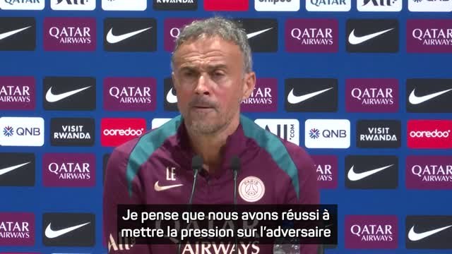 PSG - Luis Enrique : “C'est un match positif, avec plus de points positifs que négatif”