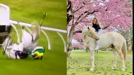 "I was paralysed when my horse fell on top of me - watch me learn to walk again"