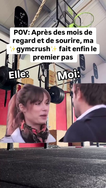 Quand j'accoste mon gym crush