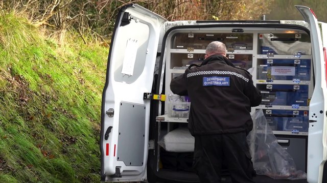 Derbyshire Police search scene of fatal hit and run incident which claimed the life of a young mum