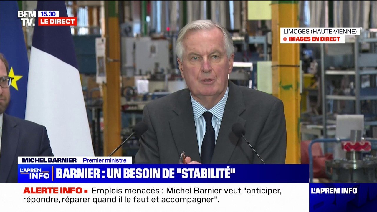 Michel Barnier affirme ne pas être dans un "état d'esprit" d'ultimatum mais dans le "respect et le dialogue" avec "les forces politiques du Parlement"