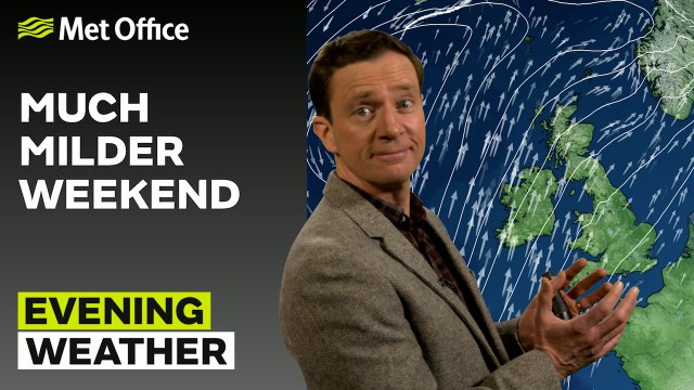 Met Office Friday evening weather forecast 29/11/2024 - Becoming drier but cloudier