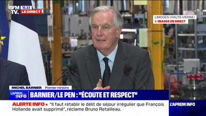 Colère des agriculteurs: "Ils savent qu'ils peuvent compter sur moi", affirme Michel Barnier