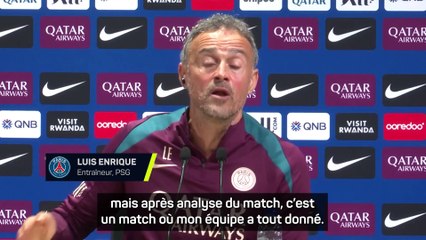 Luis Enrique : “C'est un match positif, avec plus de points positifs que négatif”